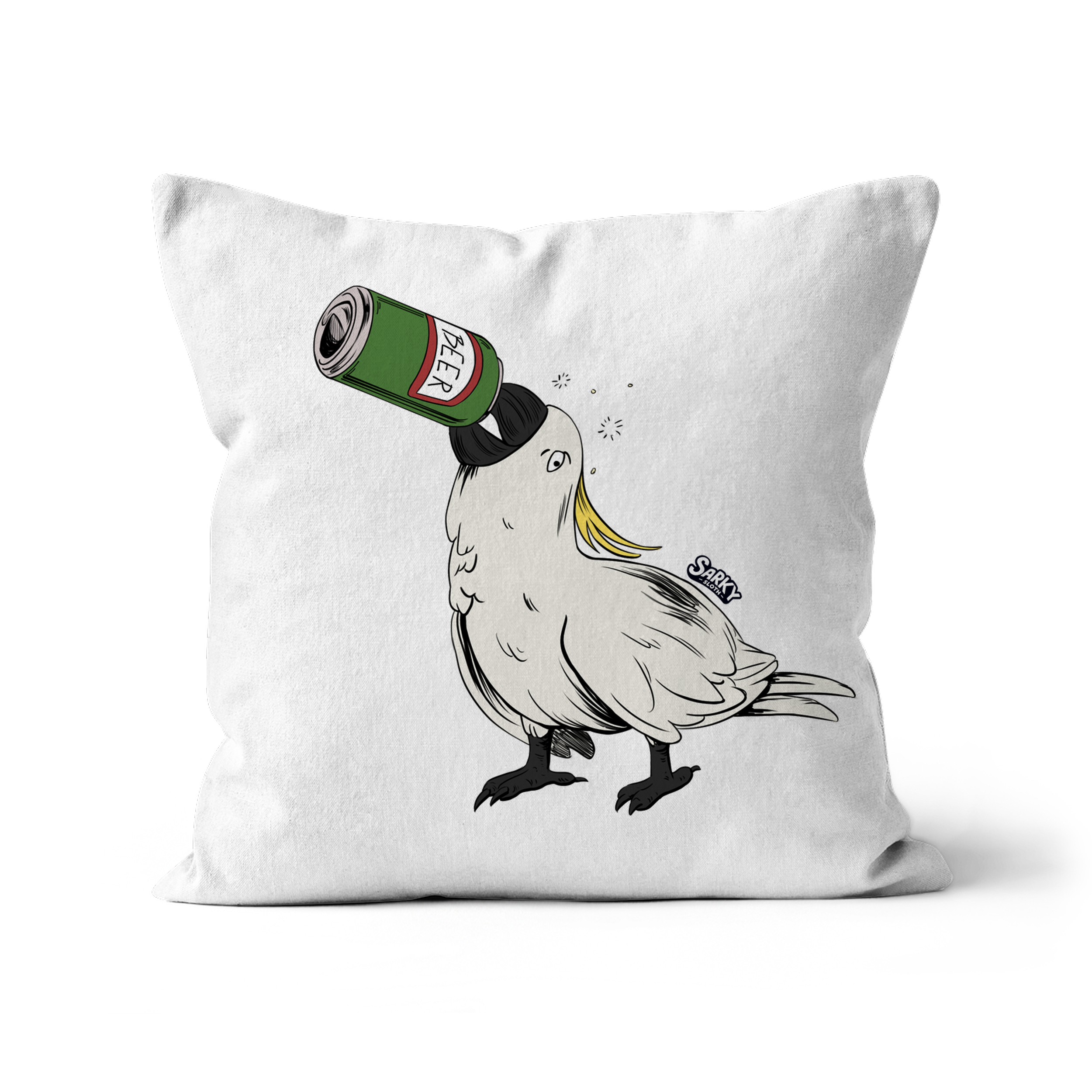 cushion off white, cushions and covers, french cushion, cat cushion covers, horse cushion, Graphic tees, sarkysloth, sarky sloth