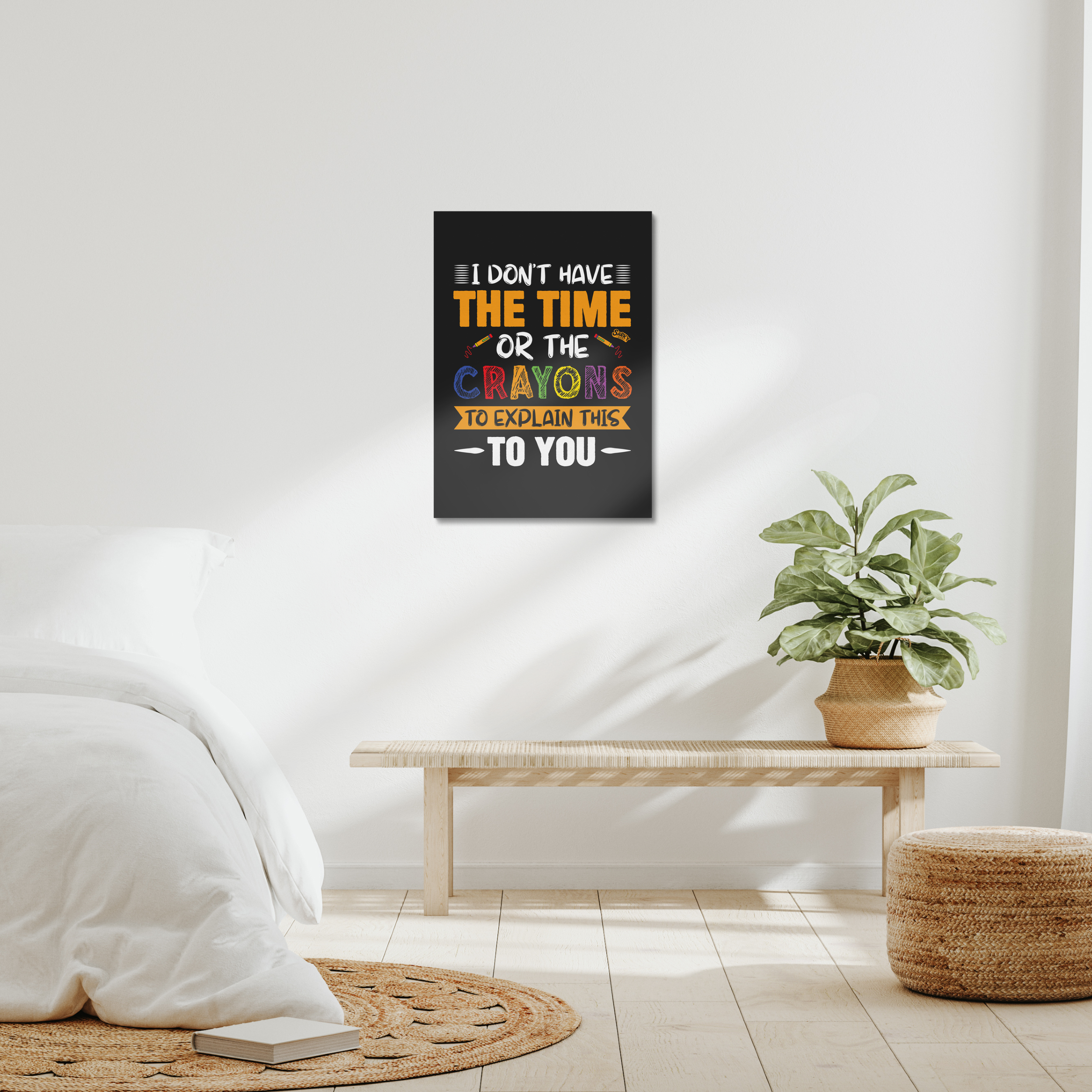 I Don't Have The Time CRAYONS | Canvas Art Print