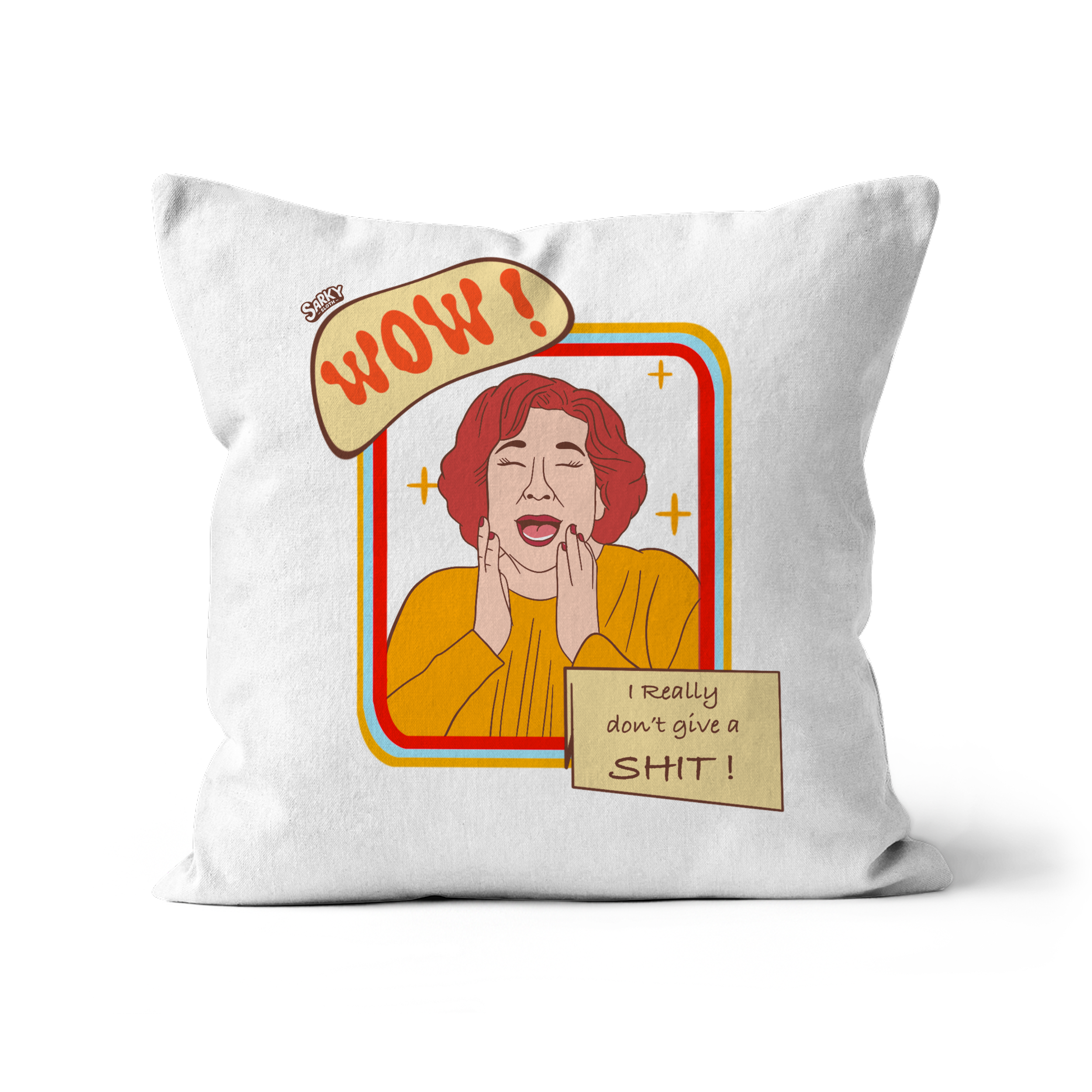 slogan cushion, cushion covers online, unicorn cushion, retro cushions, vintage cushions, Graphic tees, sarkysloth, sarky sloth