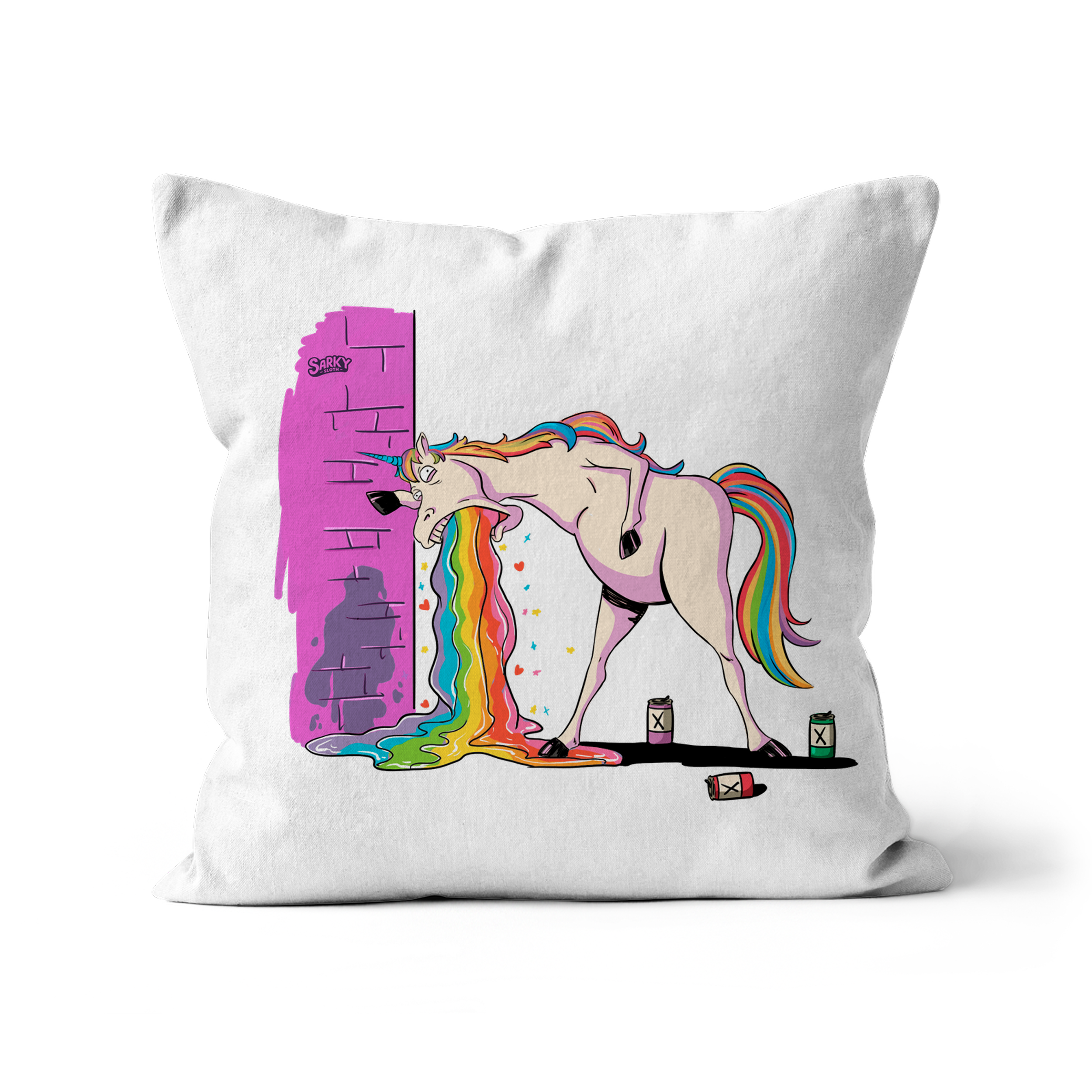 cushion off white, cushions and covers, french cushion, cat cushion covers, horse cushion, Graphic tees, sarkysloth, sarky sloth