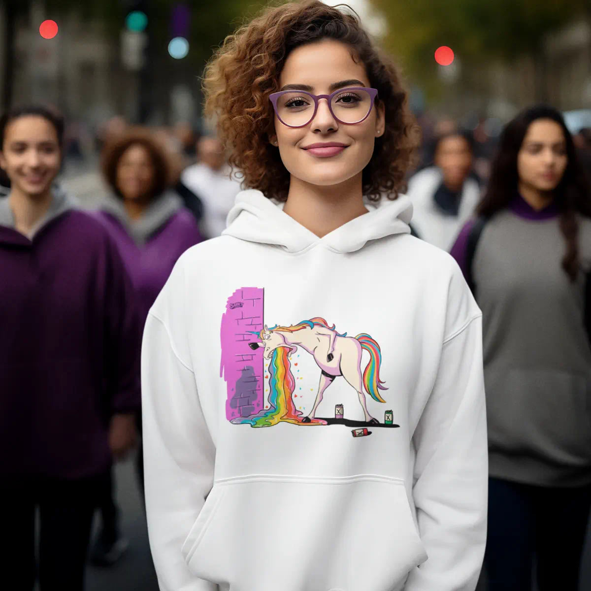 Unicorn Vom Hoodie